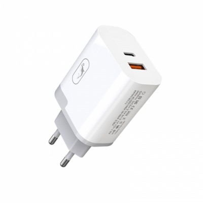 Мрежово зарядно устройство SkyDolphin SC17 PD+QC3.0 3A/18W white