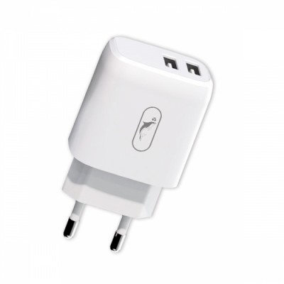 Мрежово зарядно устройство SkyDolphin SC22EB 2USB/2.1A white