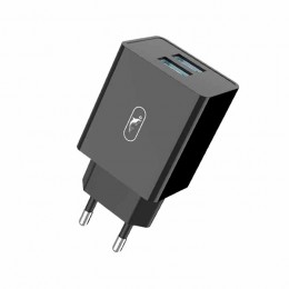 Мрежово зарядно устройство SkyDolphin SC30 2USB/2.1A black