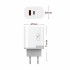 Мрежово зарядно устройство SkyDolphin SC30T 2USB/2.1A с кабел Type-C white