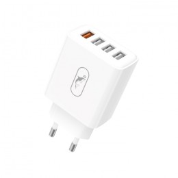 Мрежово зарядно устройство SkyDolphin SC40 4USB/3A/3*2.4A/32W white