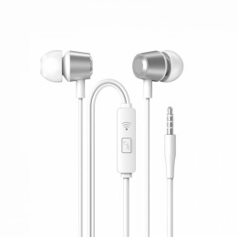 Слушалки SkyDolphin SR20 Metal with mic white