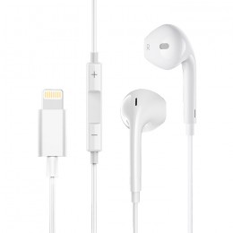 Слушалки SkyDolphin SR23 Original design with mic for Lightning white