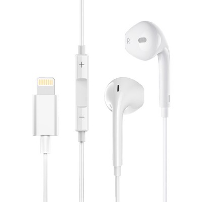 Слушалки SkyDolphin SR23 Original design with mic for Lightning white