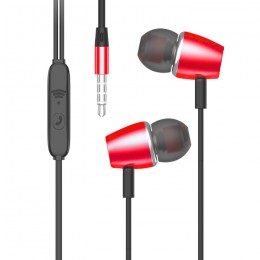 Слушалки SkyDolphin SR24 Metal with mic Red