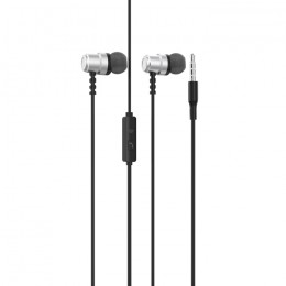 Слушалки SkyDolphin SR28 Metal with mic Silver