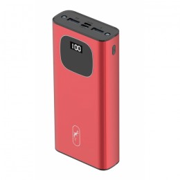 Външна батерия Power Bank SkyDolphin SP31 20000mAh LED Display Double Lamp/MicroUSB/Type-C/Lightning red